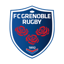 Logo do FC Grenoble Rugby, ideal para produtos de bebé com estilo desportivo. Perfeito para quem aprecia rugby.