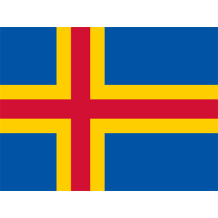Bandeira Oficial das Ilhas Åland, ideal para acessórios de bebé que destacam a identidade e o estilo do seu pequeno.