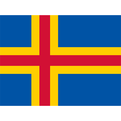 Bandeira Oficial das Ilhas Åland, ideal para acessórios de bebé que destacam a identidade e o estilo do seu pequeno.