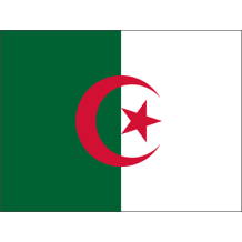 Bandeira Oficial da Argélia, perfeita para personalizar artigos para bebé. Explore mais em chupeta-bebe.com.