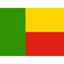 Bandeira Oficial do Benim, um toque divertido e educativo para os artigos do seu bebé. Ideal para chupetas e acessórios!