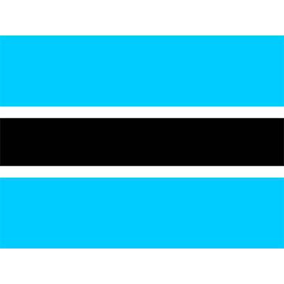 Bandeira Oficial de Botsuana para personalizar o quarto do bebé com um toque único. Ideal para decorar e acessórios.