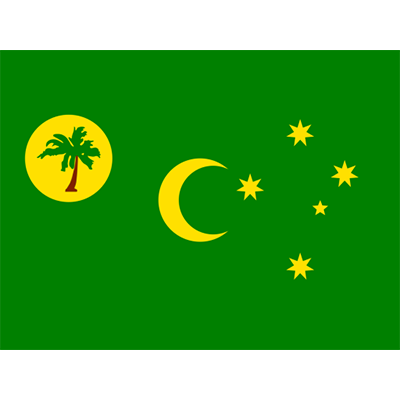 Bandeira Oficial das Ilhas Cocos (Keeling) para decoração de artigos de bebé, ideal para personalizar o quarto do seu pequeno.