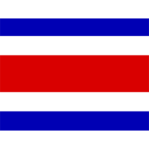 Bandeira Oficial da Costa Rica, ideal para personalizar artigos de bebé com estilo e nacionalidade. Perfeito para lembranças!