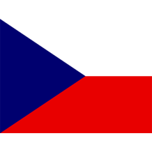 Bandeira Oficial da República Tcheca, ideal para personalizar artigos de bebé com estilo e identidade.