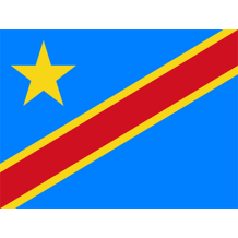 Bandeira Oficial da República Democrática do Congo para bebés, perfeita para personalizar acessórios como babetes e bodies.