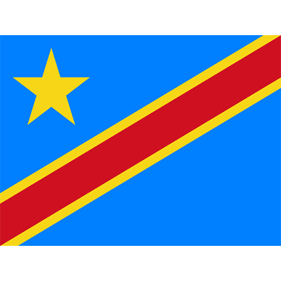 Bandeira Oficial da República Democrática do Congo para bebés, perfeita para personalizar acessórios como babetes e bodies.