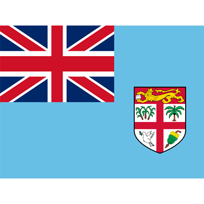 Bandeira Oficial de Fiji para decoração de artigos de bebé, perfeita para personalizar chupetas e bodys. Ideal para os pequenos!