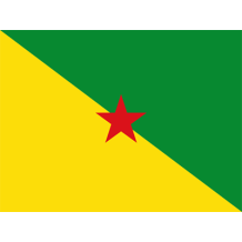 Bandeira Oficial da Guiana Francesa, ideal para personalizar artigos de bebé com um toque cultural e divertido. Disponível em ch