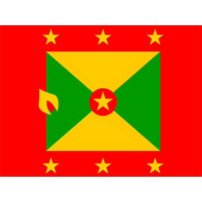Bandeira Oficial de Granada, ideal para personalizar produtos para bebé com um toque cultural e encantador.