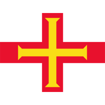 Bandeira Oficial de Guernsey, perfeita para personalizar artigos de bebé. Ideal para roupinhas e acessórios na chupeta-bebe.com.