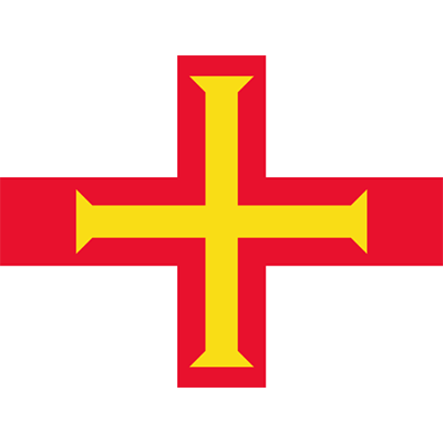 Bandeira Oficial de Guernsey, perfeita para personalizar artigos de bebé. Ideal para roupinhas e acessórios na chupeta-bebe.com.