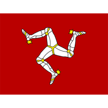 Bandeira Oficial da Ilha de Man, perfeita para personalizar artigos de bebé no nosso site chupeta-bebe.com.