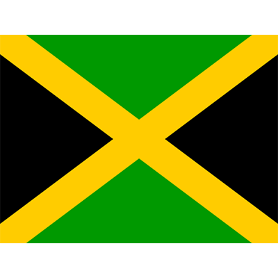 Bandeira Oficial da Jamaica, ideal para personalizar produtos do bebé com estilo e originalidade. Disponível em chupeta-bebe.com