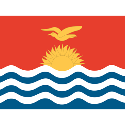 Bandeira Oficial de Kiribati, perfeita para personalizar acessórios de bebé com estilo e originalidade. Disponível em chupeta-be