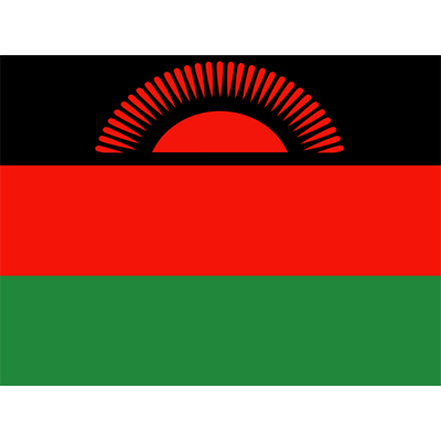 Bandeira Oficial do Malaui, ideal para personalizar os acessórios do seu bebé com um toque especial e vibrante.