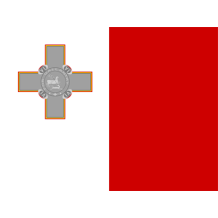 Bandeira Oficial de Malta para bebés, um toque especial e único para os artigos do seu pequeno. Ideal para chupetas e acessórios