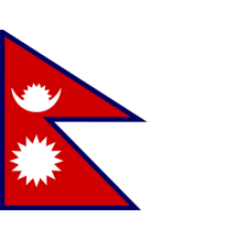 Bandeira Oficial do Nepal, perfeita para adornar os artigos do seu bebé com um toque único e cultural. Ideal para chupetas e bod