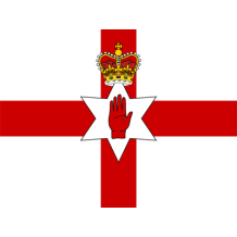 Bandeira Oficial da Irlanda do Norte, ideal para acessórios de bebé e produtos personalizados. Disponível em chupeta-bebe.com.