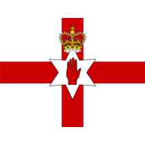 Bandeira Oficial da Irlanda do Norte, ideal para acessórios de bebé e produtos personalizados. Disponível em chupeta-bebe.com.