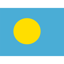 Bandeira Oficial de Palau, perfeita para personalizar os artigos do seu bebé com estilo único e divertido. Ideal para chupetas e