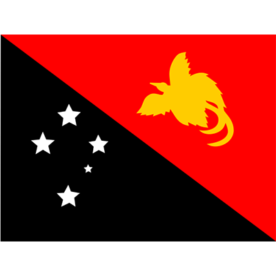 Bandeira Oficial de Papua Nova Guiné, perfeita para personalizar artigos para bebé com estilo e originalidade na chupeta-bebe.co