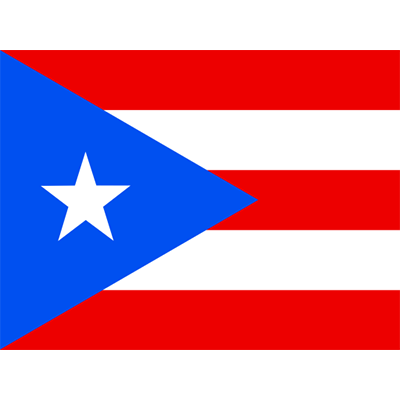Bandeira Oficial de Porto Rico, perfeita para personalizar chupetas e acessórios do seu bebé. Estilo e cultura juntos!