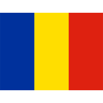 Bandeira Oficial da Romênia, ideal para personalizar acessórios do bebé com estilo e cor. Disponível em chupeta-bebe.com.