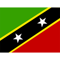 Bandeira Oficial de São Cristóvão e Névis, ideal para personalizar chupetas e artigos para bebé.