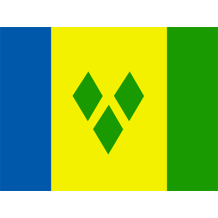 Bandeira Oficial de São Vicente e Granadinas para personalizar artigos de bebé. Ideal para chupetas e acessórios. Disponível em 