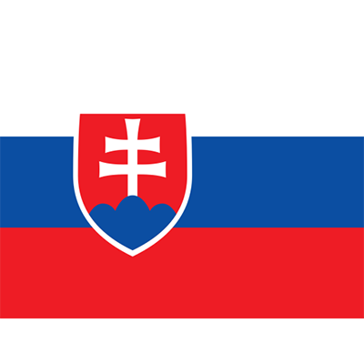 Bandeira Oficial da Eslováquia, ideal para inovar os acessórios do seu bebé com um toque cultural. Disponível em chupeta-bebe.co