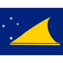 Bandeira Oficial de Tokelau em estilo divertido para os pequenos. Ideal para babetes e artigos de bebé. Available at chupeta-beb