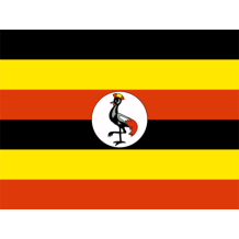 Bandeira Oficial de Uganda, ideal para personalizar artigos de bebé com estilo e diversidade. Descubra mais em chupeta-bebe.com.