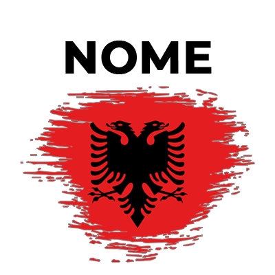 Bandeira efeito pincel Albânia, ideal para acessórios de bebé, como chupetas e prendedores. Um toque especial e divertido!