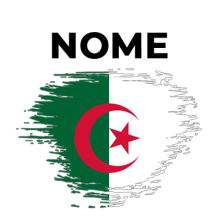 Bandeira efeito pincel Argélia, um toque especial para os acessórios do seu bebé. Ideal para chupetas e prendedores.