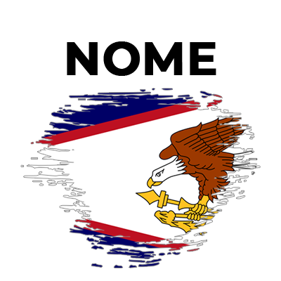 Bandeira efeito pincel Samoa Americana, perfeita para personalizar os acessórios do seu bebé com um toque especial.