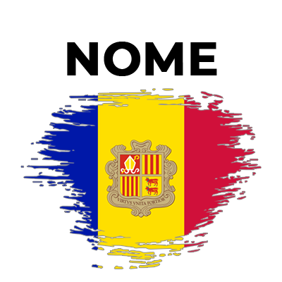 Bandeira efeito pincel Andorra, perfeita para destacar a personalidade do seu bebé. Ideal para prendedores de chupeta e acessóri