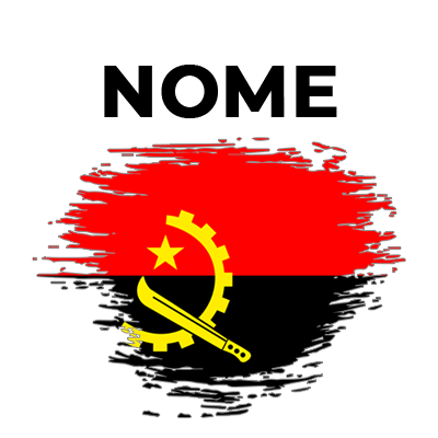 Bandeira efeito pincel Angola, ideal para personalizar artigos de bebé e celebrar a cultura com estilo. Perfecto para chupetas e