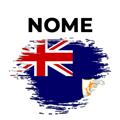 Bandeira com efeito pincel Anguilla, ideal para personalizar os artigos do seu bebé. Descubra mais em chupeta-bebe.com.