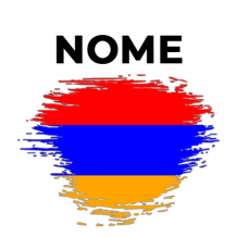 Bandeira com efeito pincel da Arménia, perfeita para dar um toque único aos artigos do seu bebé. Ideal para personalização!