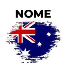 Bandeira efeito pincel Austrália, ideal para personalizar itens de bebé com estilo e diversão. Conheça mais em chupeta-bebe.com.