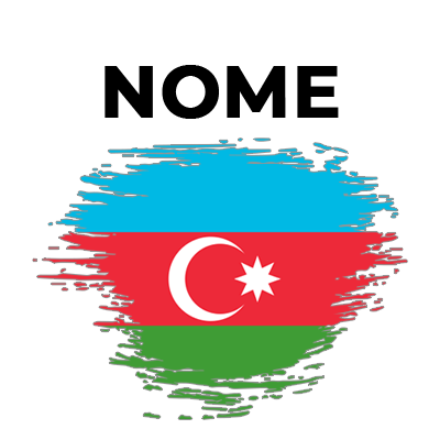 Bandeira efeito pincel Azerbaijão, ideal para personalizar acessórios de bebé com estilo e cor. Confira no chupeta-bebe.com!
