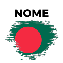 Bandeira com efeito de pincel Bangladesh, ideal para personalizar artigos de bebé com um toque único e especial.