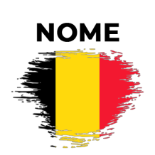 Bandeira efeito pincel Bélgica, perfeita para personalizar artigos de bebé com estilo e originalidade. Disponível em chupeta-beb