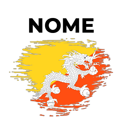 Bandeira efeito pincel Butão, perfeita para personalizar os acessórios do seu bebé com estilo e originalidade.