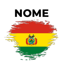 Bandeira efeito pincel Bolívia, perfeita para personalizar os artigos do seu bebé com estilo e originalidade.