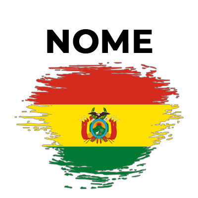 Bandeira efeito pincel Bolívia, perfeita para personalizar os artigos do seu bebé com estilo e originalidade.