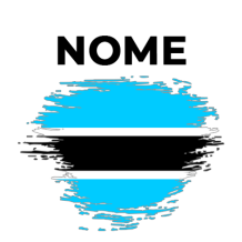 Bandeira efeito pincel Botswana, perfeita para adicionar estilo ao enxoval do seu bebé. Ideal para prendedores de chupeta e muit