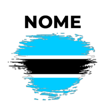 Bandeira efeito pincel Botswana, perfeita para adicionar estilo ao enxoval do seu bebé. Ideal para prendedores de chupeta e muit