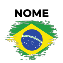 Bandeira efeito pincel Brasil, ideal para personalizar os acessórios do seu bebé com um toque especial e divertido.